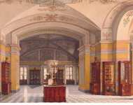 Ukhtomsky Konstantin Andreyevich Interiors of the New Hermitage. The Room of the 5th Library - Hermitage